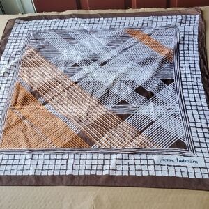 Pierre Balmain Brown and Orange Scarf